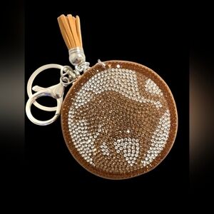 Taurus Rhinestone Bag Charm/  Keychain